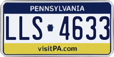 PA license plate LLS4633