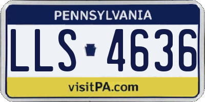 PA license plate LLS4636