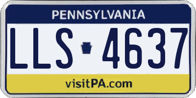 PA license plate LLS4637