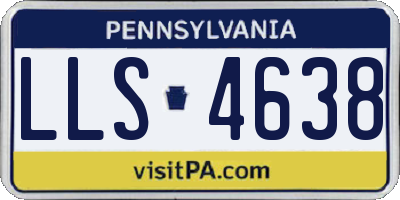 PA license plate LLS4638