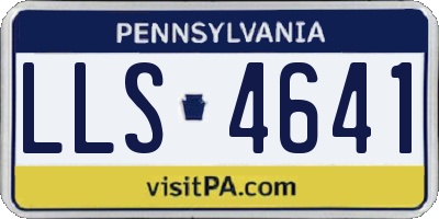 PA license plate LLS4641