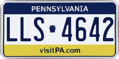 PA license plate LLS4642