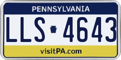 PA license plate LLS4643
