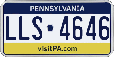 PA license plate LLS4646