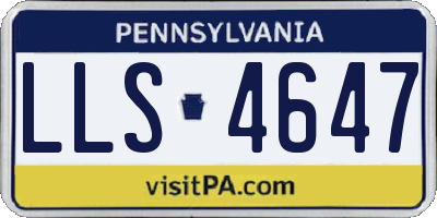 PA license plate LLS4647