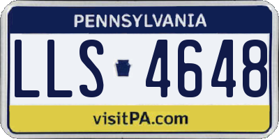 PA license plate LLS4648