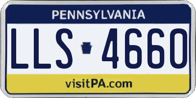 PA license plate LLS4660