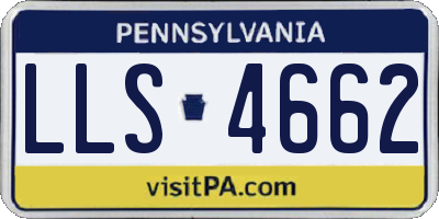 PA license plate LLS4662
