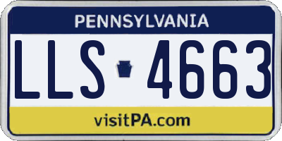 PA license plate LLS4663