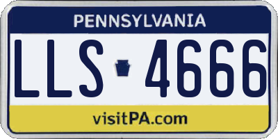 PA license plate LLS4666