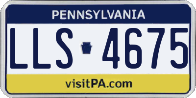 PA license plate LLS4675
