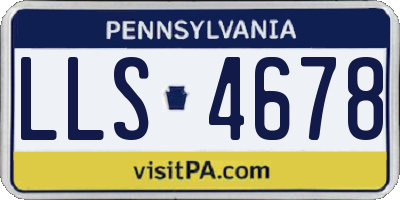 PA license plate LLS4678
