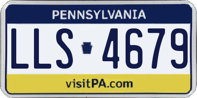PA license plate LLS4679