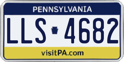 PA license plate LLS4682