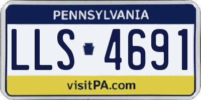 PA license plate LLS4691