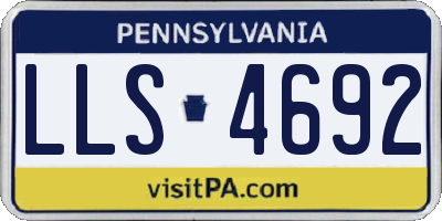PA license plate LLS4692