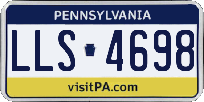 PA license plate LLS4698