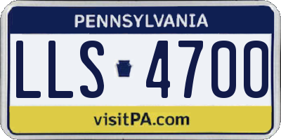 PA license plate LLS4700