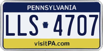 PA license plate LLS4707