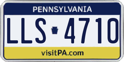 PA license plate LLS4710
