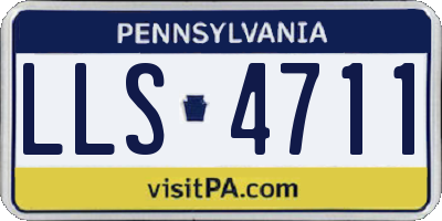 PA license plate LLS4711