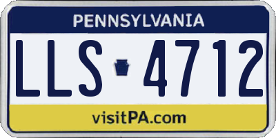 PA license plate LLS4712