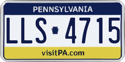 PA license plate LLS4715