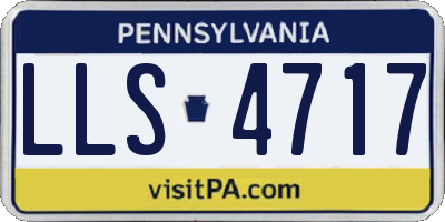 PA license plate LLS4717