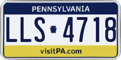 PA license plate LLS4718