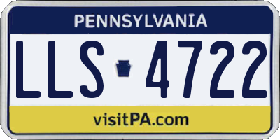 PA license plate LLS4722