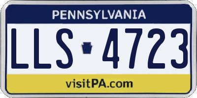 PA license plate LLS4723