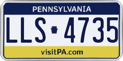 PA license plate LLS4735