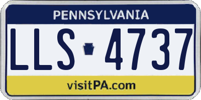 PA license plate LLS4737
