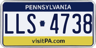 PA license plate LLS4738