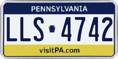 PA license plate LLS4742