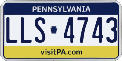 PA license plate LLS4743