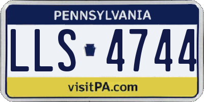 PA license plate LLS4744