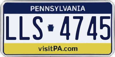 PA license plate LLS4745