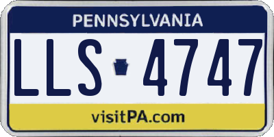 PA license plate LLS4747
