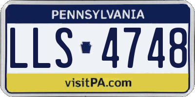 PA license plate LLS4748