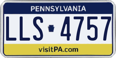 PA license plate LLS4757
