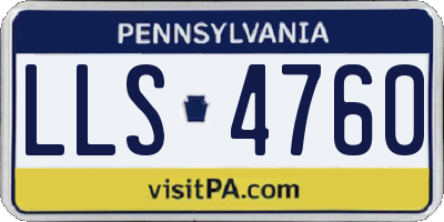 PA license plate LLS4760