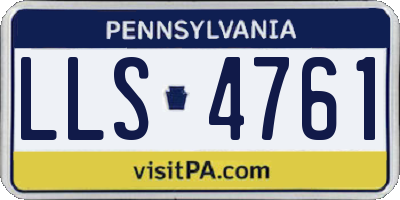 PA license plate LLS4761