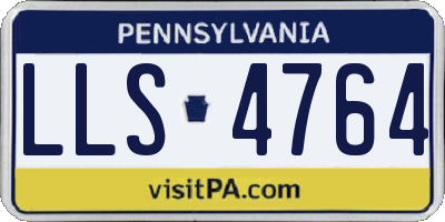 PA license plate LLS4764