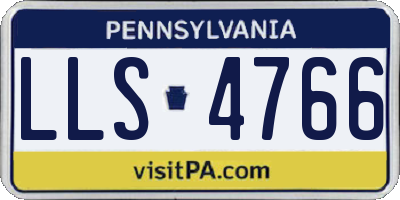 PA license plate LLS4766