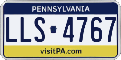 PA license plate LLS4767