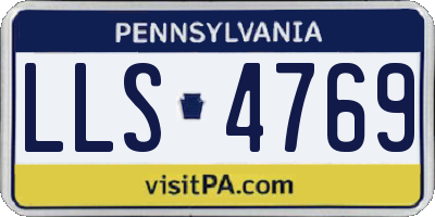 PA license plate LLS4769