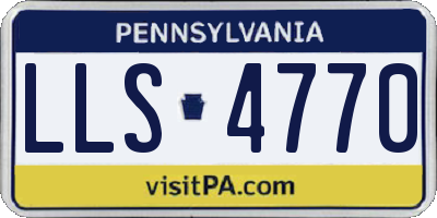 PA license plate LLS4770