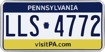 PA license plate LLS4772