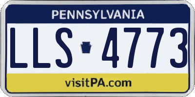 PA license plate LLS4773